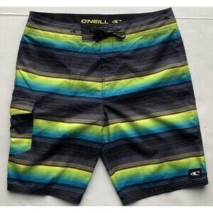 O’Neill Surf Striped Board Shorts Men's 34 Swim Boardshorts Trunks